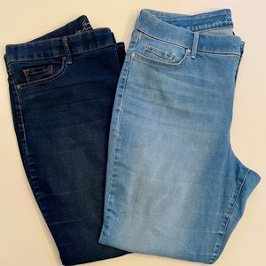 GLORIA VANDERBILT All-Around Slimming Effect Skinny Jean Size 18 Curvy (2 Pairs)